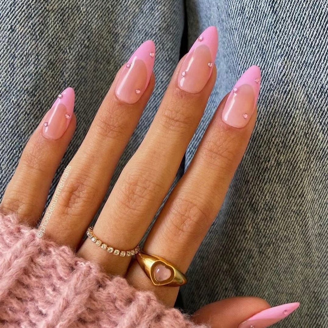 Stunning Ideas for Pink French Tip Nails - 10