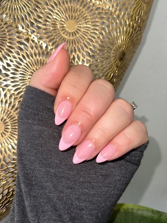 Stunning Ideas for Pink French Tip Nails - 9