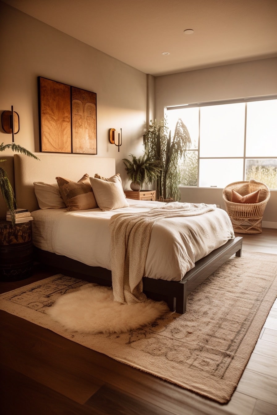 Earthy Bedroom: Embracing Natural Elements for a Cozy Space - 8